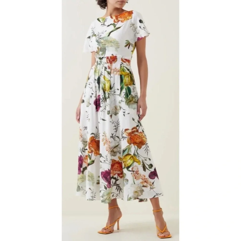 ERDEM Brealey Bouquet Pattern Fraser Dress, New, Size US4, UK8 - Picture 2 of 15